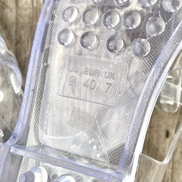 HER STYLE Clear Jelly Buckle Sandals Sz 9 - Picture 5 of 5